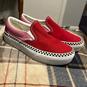 Vans Classic Slip On Platform Chili Pepper Red